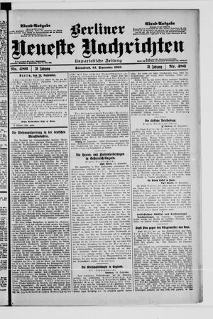 Berliner Neueste Nachrichten vom 24.09.1910