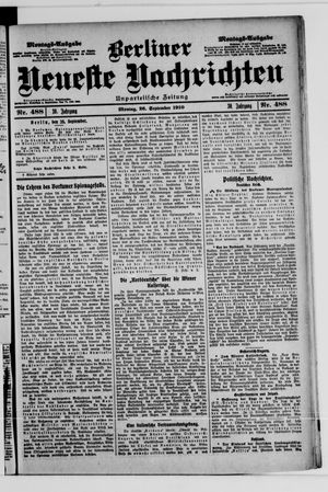 Berliner Neueste Nachrichten vom 26.09.1910