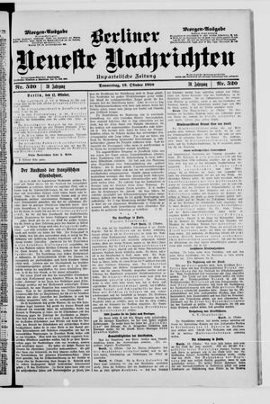 Berliner Neueste Nachrichten vom 13.10.1910