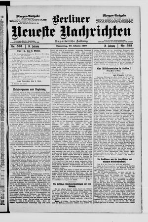 Berliner Neueste Nachrichten vom 20.10.1910
