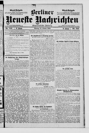 Berliner Neueste Nachrichten vom 24.10.1910