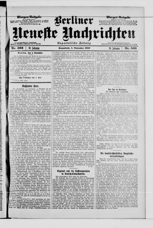 Berliner Neueste Nachrichten vom 05.11.1910