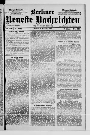 Berliner Neueste Nachrichten vom 09.11.1910
