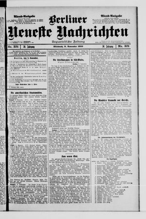 Berliner Neueste Nachrichten vom 09.11.1910
