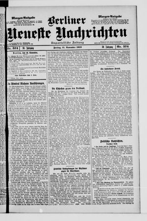 Berliner Neueste Nachrichten vom 11.11.1910