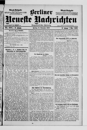 Berliner Neueste Nachrichten vom 11.11.1910