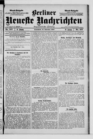 Berliner Neueste Nachrichten vom 12.11.1910