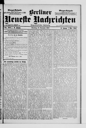 Berliner Neueste Nachrichten vom 15.11.1910
