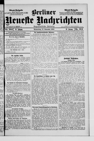Berliner Neueste Nachrichten vom 17.11.1910