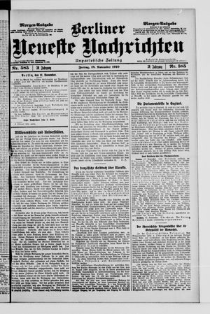 Berliner Neueste Nachrichten vom 18.11.1910