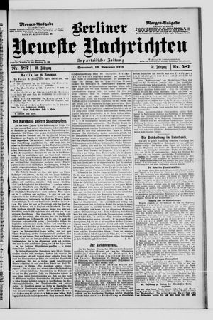Berliner Neueste Nachrichten vom 19.11.1910