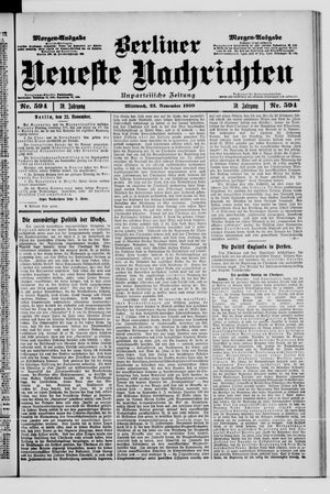 Berliner Neueste Nachrichten vom 23.11.1910