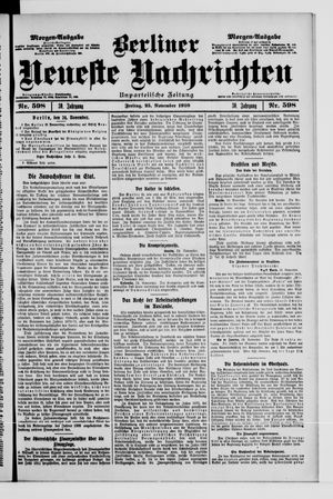 Berliner Neueste Nachrichten vom 25.11.1910