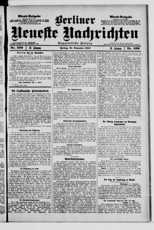 Berliner Neueste Nachrichten vom 25.11.1910