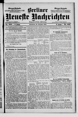 Berliner Neueste Nachrichten vom 26.11.1910