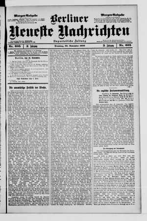Berliner Neueste Nachrichten vom 29.11.1910