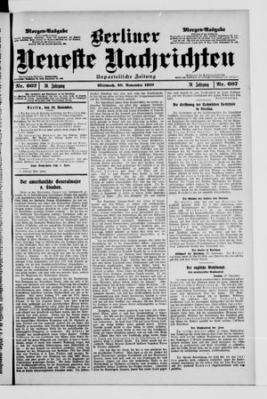 Berliner Neueste Nachrichten vom 30.11.1910