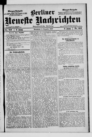 Berliner Neueste Nachrichten vom 03.12.1910