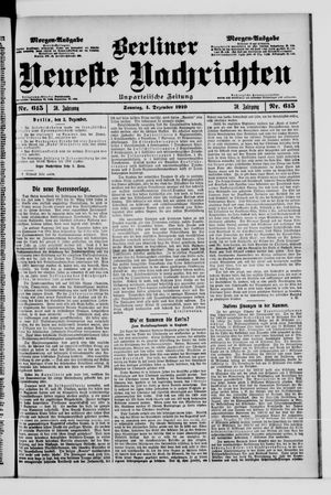Berliner Neueste Nachrichten vom 04.12.1910
