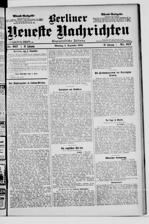 Berliner Neueste Nachrichten vom 05.12.1910