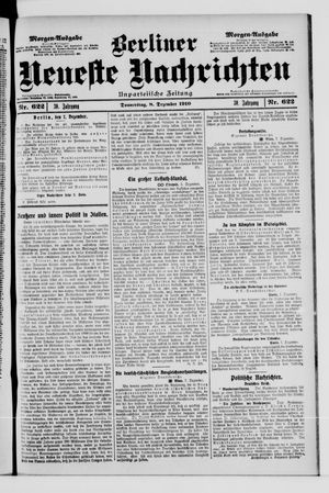 Berliner Neueste Nachrichten vom 08.12.1910