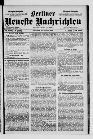 Berliner Neueste Nachrichten vom 10.12.1910