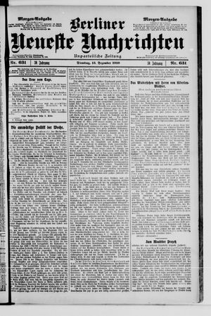 Berliner Neueste Nachrichten vom 13.12.1910