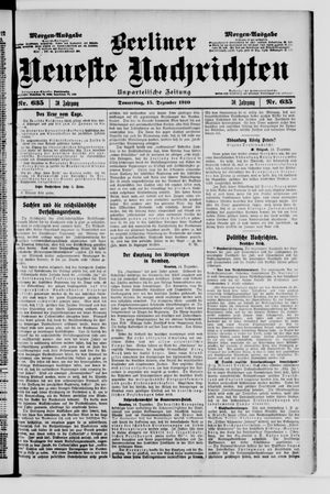 Berliner Neueste Nachrichten vom 15.12.1910