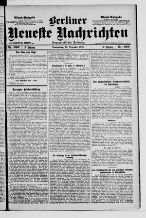 Berliner Neueste Nachrichten vom 15.12.1910