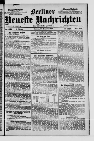 Berliner Neueste Nachrichten vom 18.12.1910