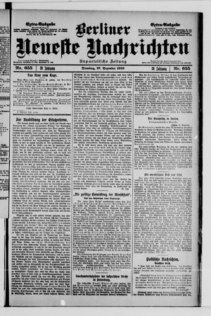 Berliner Neueste Nachrichten vom 27.12.1910