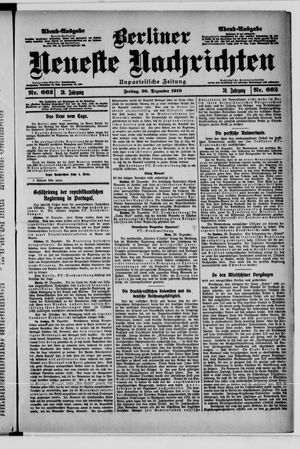 Berliner Neueste Nachrichten vom 30.12.1910