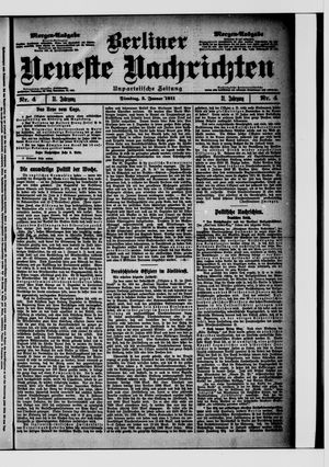 Berliner neueste Nachrichten on Jan 3, 1911