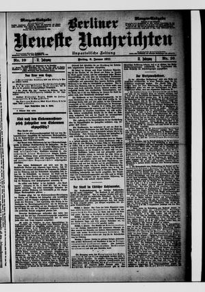 Berliner Neueste Nachrichten vom 06.01.1911