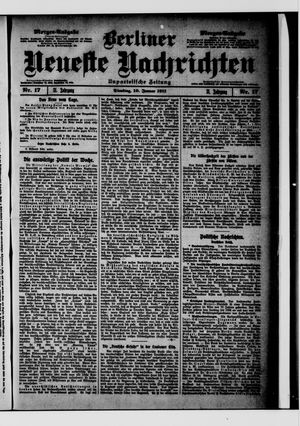 Berliner Neueste Nachrichten vom 10.01.1911