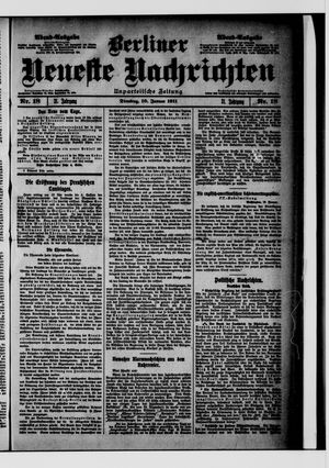 Berliner neueste Nachrichten vom 10.01.1911