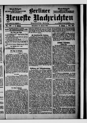 Berliner neueste Nachrichten vom 14.01.1911