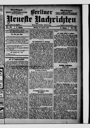 Berliner neueste Nachrichten vom 16.01.1911