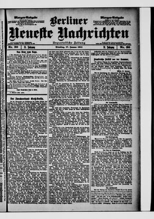 Berliner neueste Nachrichten vom 17.01.1911