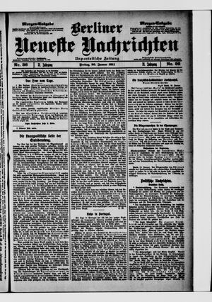 Berliner neueste Nachrichten vom 20.01.1911