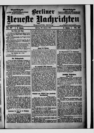Berliner neueste Nachrichten vom 20.01.1911
