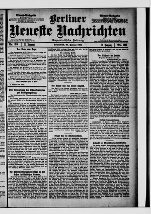 Berliner neueste Nachrichten on Jan 21, 1911