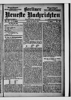 Berliner neueste Nachrichten vom 22.01.1911
