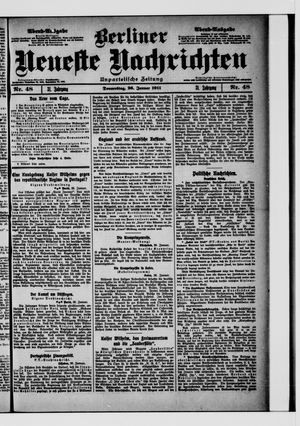 Berliner neueste Nachrichten vom 26.01.1911