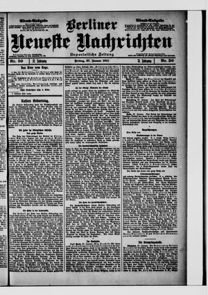 Berliner neueste Nachrichten on Jan 27, 1911