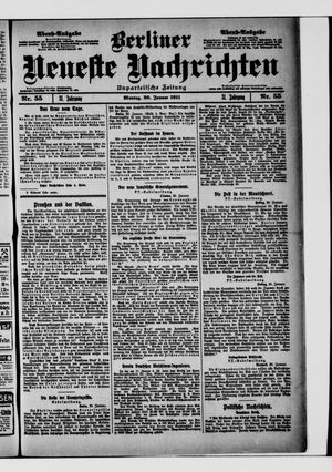 Berliner neueste Nachrichten vom 30.01.1911