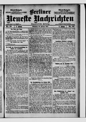 Berliner Neueste Nachrichten vom 22.02.1911