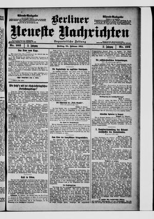 Berliner Neueste Nachrichten vom 24.02.1911
