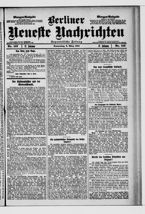Berliner neueste Nachrichten vom 02.03.1911