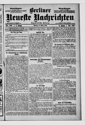 Berliner neueste Nachrichten vom 06.03.1911